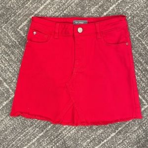 DL 1961 red denim skirt girls size 12